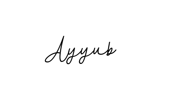 The best way (BallpointsItalic-DORy9) to make a short signature is to pick only two or three words in your name. The name Ayyub  include a total of six letters. For converting this name. Ayyub  signature style 11 images and pictures png