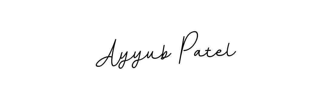 How to make Ayyub Patel name signature. Use BallpointsItalic-DORy9 style for creating short signs online. This is the latest handwritten sign. Ayyub Patel signature style 11 images and pictures png