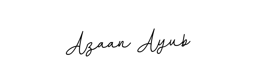 How to make Azaan Ayub name signature. Use BallpointsItalic-DORy9 style for creating short signs online. This is the latest handwritten sign. Azaan Ayub signature style 11 images and pictures png