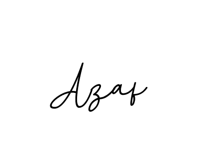 How to make Azaf name signature. Use BallpointsItalic-DORy9 style for creating short signs online. This is the latest handwritten sign. Azaf signature style 11 images and pictures png
