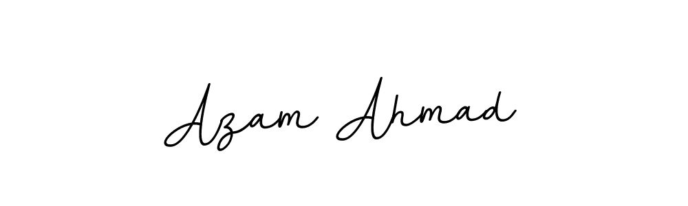 You should practise on your own different ways (BallpointsItalic-DORy9) to write your name (Azam Ahmad) in signature. don't let someone else do it for you. Azam Ahmad signature style 11 images and pictures png