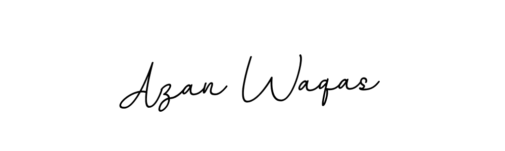 Create a beautiful signature design for name Azan Waqas. With this signature (BallpointsItalic-DORy9) fonts, you can make a handwritten signature for free. Azan Waqas signature style 11 images and pictures png