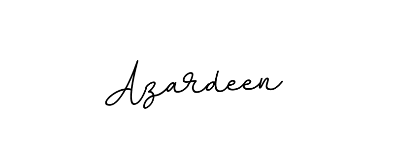 Use a signature maker to create a handwritten signature online. With this signature software, you can design (BallpointsItalic-DORy9) your own signature for name Azardeen. Azardeen signature style 11 images and pictures png