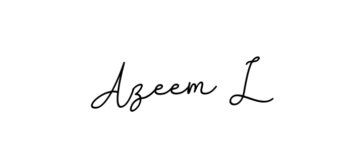 Design your own signature with our free online signature maker. With this signature software, you can create a handwritten (BallpointsItalic-DORy9) signature for name Azeem L. Azeem L signature style 11 images and pictures png
