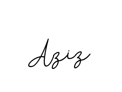 Design your own signature with our free online signature maker. With this signature software, you can create a handwritten (BallpointsItalic-DORy9) signature for name Aziz. Aziz signature style 11 images and pictures png