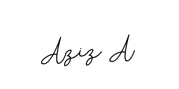 Aziz A stylish signature style. Best Handwritten Sign (BallpointsItalic-DORy9) for my name. Handwritten Signature Collection Ideas for my name Aziz A. Aziz A signature style 11 images and pictures png