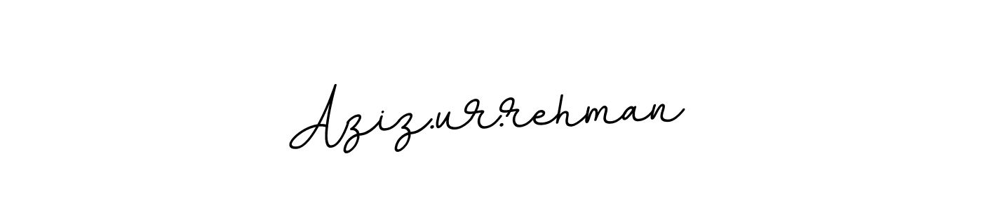 Use a signature maker to create a handwritten signature online. With this signature software, you can design (BallpointsItalic-DORy9) your own signature for name Aziz.ur.rehman. Aziz.ur.rehman signature style 11 images and pictures png