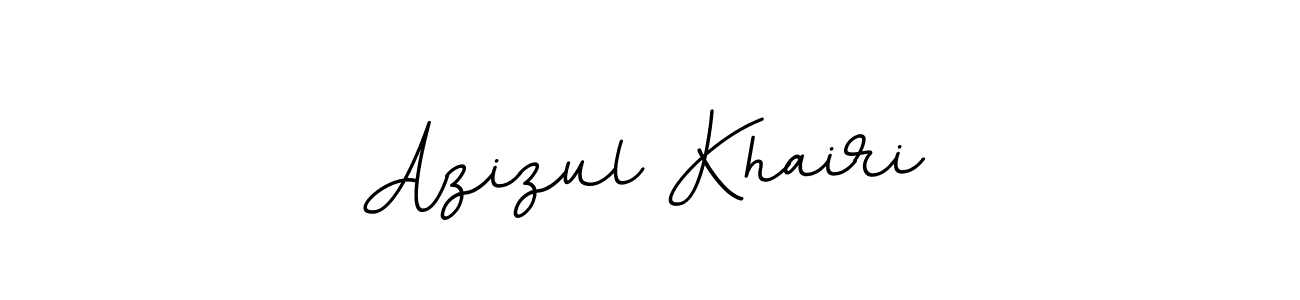 Use a signature maker to create a handwritten signature online. With this signature software, you can design (BallpointsItalic-DORy9) your own signature for name Azizul Khairi. Azizul Khairi signature style 11 images and pictures png