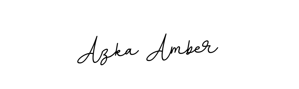 How to make Azka Amber name signature. Use BallpointsItalic-DORy9 style for creating short signs online. This is the latest handwritten sign. Azka Amber signature style 11 images and pictures png
