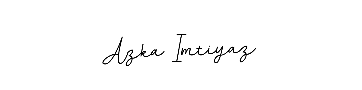 Use a signature maker to create a handwritten signature online. With this signature software, you can design (BallpointsItalic-DORy9) your own signature for name Azka Imtiyaz. Azka Imtiyaz signature style 11 images and pictures png