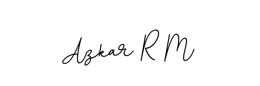 Create a beautiful signature design for name Azkar R M. With this signature (BallpointsItalic-DORy9) fonts, you can make a handwritten signature for free. Azkar R M signature style 11 images and pictures png