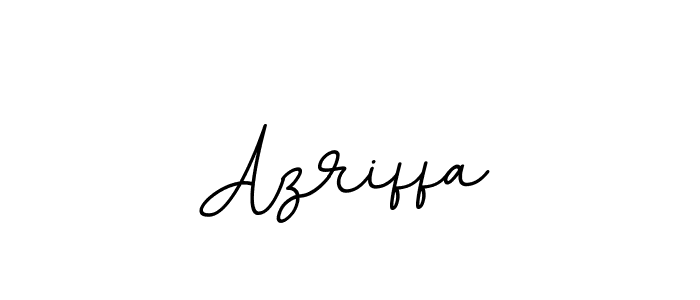 Design your own signature with our free online signature maker. With this signature software, you can create a handwritten (BallpointsItalic-DORy9) signature for name Azriffa. Azriffa signature style 11 images and pictures png