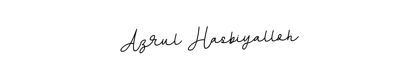 The best way (BallpointsItalic-DORy9) to make a short signature is to pick only two or three words in your name. The name Azrul Hasbiyalloh include a total of six letters. For converting this name. Azrul Hasbiyalloh signature style 11 images and pictures png