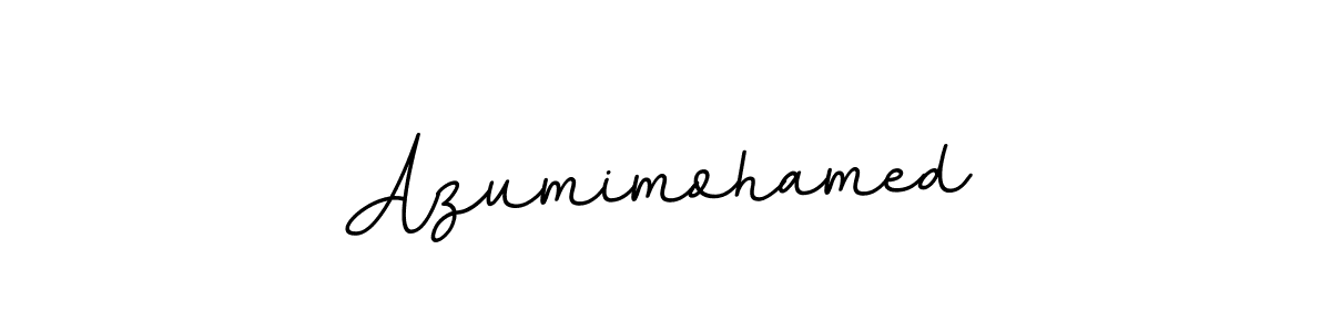 How to make Azumimohamed name signature. Use BallpointsItalic-DORy9 style for creating short signs online. This is the latest handwritten sign. Azumimohamed signature style 11 images and pictures png