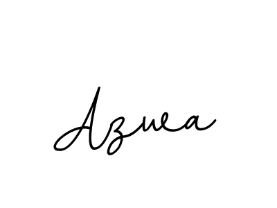 You should practise on your own different ways (BallpointsItalic-DORy9) to write your name (Azwa) in signature. don't let someone else do it for you. Azwa signature style 11 images and pictures png