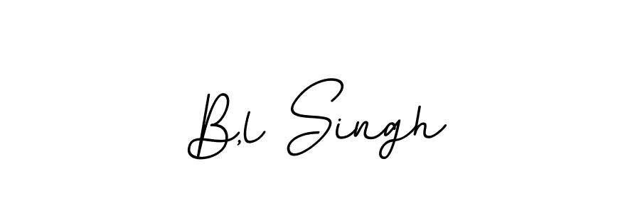 The best way (BallpointsItalic-DORy9) to make a short signature is to pick only two or three words in your name. The name B,l Singh include a total of six letters. For converting this name. B,l Singh signature style 11 images and pictures png