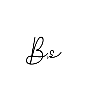 How to make B,s name signature. Use BallpointsItalic-DORy9 style for creating short signs online. This is the latest handwritten sign. B,s signature style 11 images and pictures png