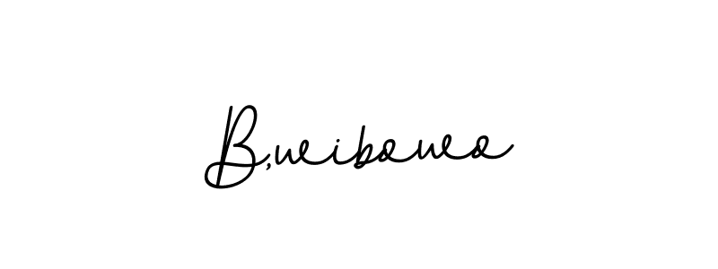 Make a beautiful signature design for name B,wibowo. With this signature (BallpointsItalic-DORy9) style, you can create a handwritten signature for free. B,wibowo signature style 11 images and pictures png