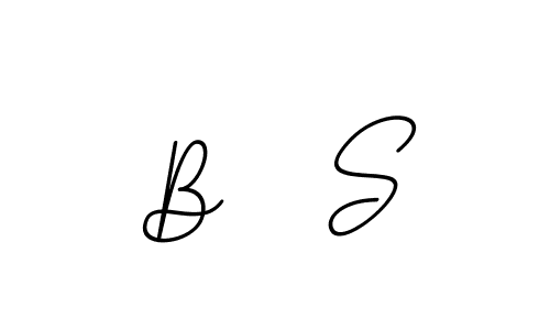 The best way (BallpointsItalic-DORy9) to make a short signature is to pick only two or three words in your name. The name B   S include a total of six letters. For converting this name. B   S signature style 11 images and pictures png