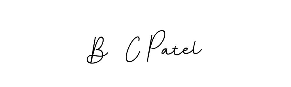 Design your own signature with our free online signature maker. With this signature software, you can create a handwritten (BallpointsItalic-DORy9) signature for name B  C Patel. B  C Patel signature style 11 images and pictures png