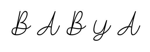 This is the best signature style for the B A B Y A name. Also you like these signature font (BallpointsItalic-DORy9). Mix name signature. B A B Y A signature style 11 images and pictures png