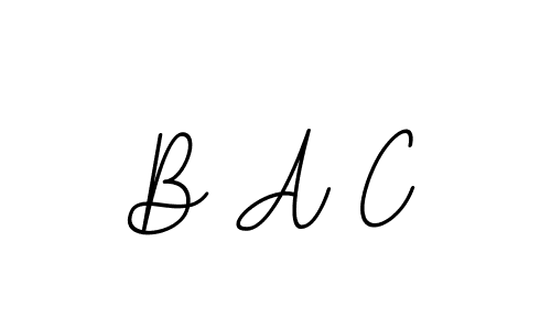 Use a signature maker to create a handwritten signature online. With this signature software, you can design (BallpointsItalic-DORy9) your own signature for name B A C. B A C signature style 11 images and pictures png