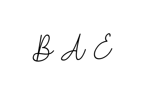 The best way (BallpointsItalic-DORy9) to make a short signature is to pick only two or three words in your name. The name B A E include a total of six letters. For converting this name. B A E signature style 11 images and pictures png