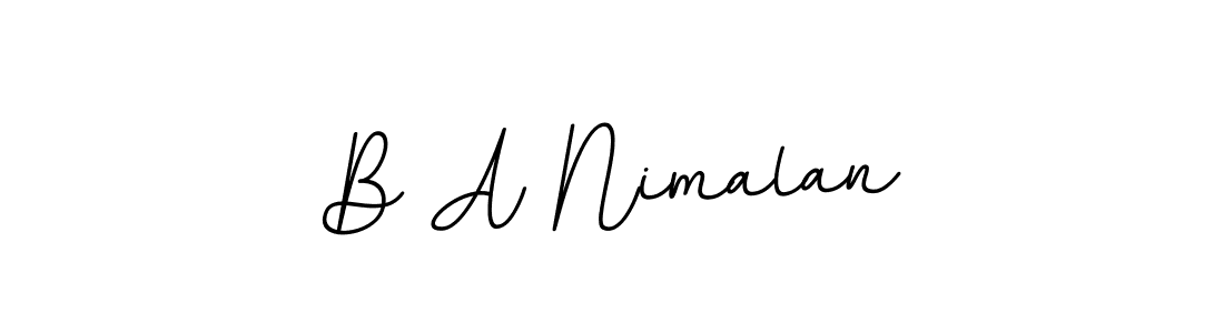 Here are the top 10 professional signature styles for the name B A Nimalan. These are the best autograph styles you can use for your name. B A Nimalan signature style 11 images and pictures png
