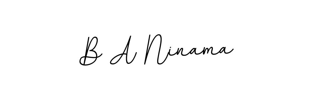 Design your own signature with our free online signature maker. With this signature software, you can create a handwritten (BallpointsItalic-DORy9) signature for name B A Ninama. B A Ninama signature style 11 images and pictures png