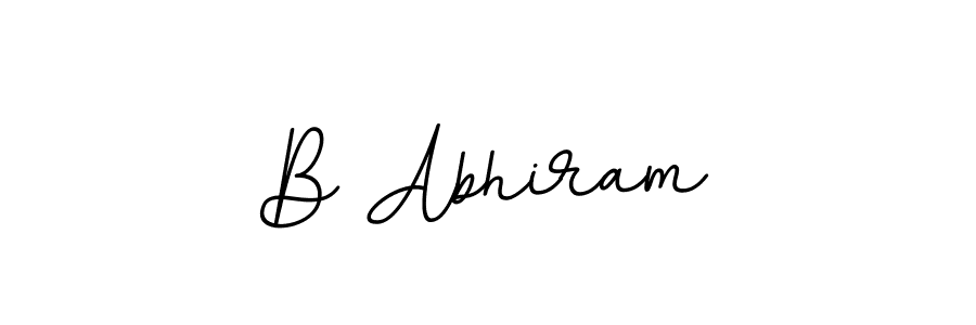 Design your own signature with our free online signature maker. With this signature software, you can create a handwritten (BallpointsItalic-DORy9) signature for name B Abhiram. B Abhiram signature style 11 images and pictures png