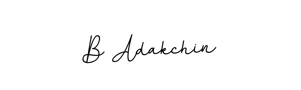 Design your own signature with our free online signature maker. With this signature software, you can create a handwritten (BallpointsItalic-DORy9) signature for name B Adakchin. B Adakchin signature style 11 images and pictures png