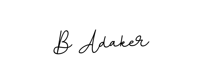 Also we have B Adaker name is the best signature style. Create professional handwritten signature collection using BallpointsItalic-DORy9 autograph style. B Adaker signature style 11 images and pictures png