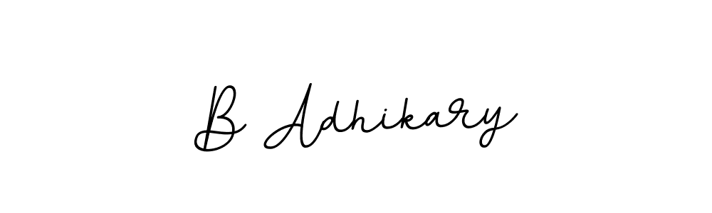 Also we have B Adhikary name is the best signature style. Create professional handwritten signature collection using BallpointsItalic-DORy9 autograph style. B Adhikary signature style 11 images and pictures png