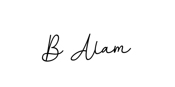The best way (BallpointsItalic-DORy9) to make a short signature is to pick only two or three words in your name. The name B Alam include a total of six letters. For converting this name. B Alam signature style 11 images and pictures png