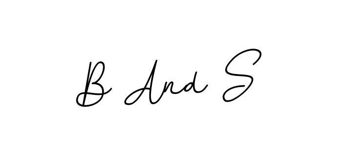 Design your own signature with our free online signature maker. With this signature software, you can create a handwritten (BallpointsItalic-DORy9) signature for name B And S. B And S signature style 11 images and pictures png