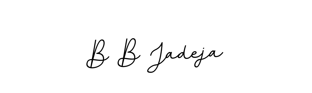 Design your own signature with our free online signature maker. With this signature software, you can create a handwritten (BallpointsItalic-DORy9) signature for name B B Jadeja. B B Jadeja signature style 11 images and pictures png