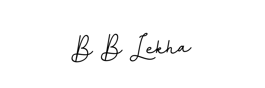 Here are the top 10 professional signature styles for the name B B Lekha. These are the best autograph styles you can use for your name. B B Lekha signature style 11 images and pictures png