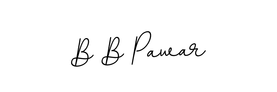 How to make B B Pawar name signature. Use BallpointsItalic-DORy9 style for creating short signs online. This is the latest handwritten sign. B B Pawar signature style 11 images and pictures png