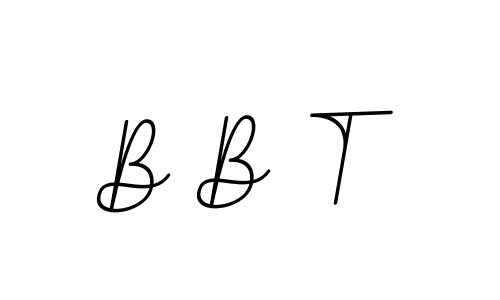 Create a beautiful signature design for name B B T. With this signature (BallpointsItalic-DORy9) fonts, you can make a handwritten signature for free. B B T signature style 11 images and pictures png