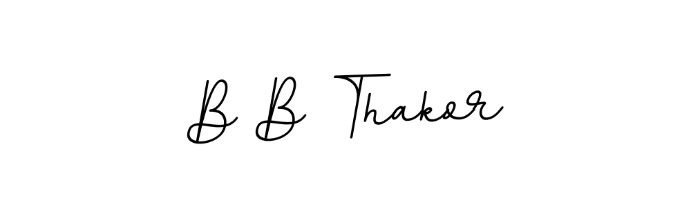 How to make B B Thakor name signature. Use BallpointsItalic-DORy9 style for creating short signs online. This is the latest handwritten sign. B B Thakor signature style 11 images and pictures png