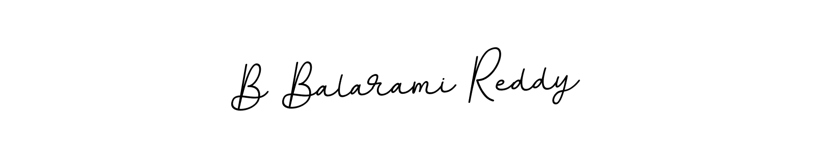 Use a signature maker to create a handwritten signature online. With this signature software, you can design (BallpointsItalic-DORy9) your own signature for name B Balarami Reddy. B Balarami Reddy signature style 11 images and pictures png