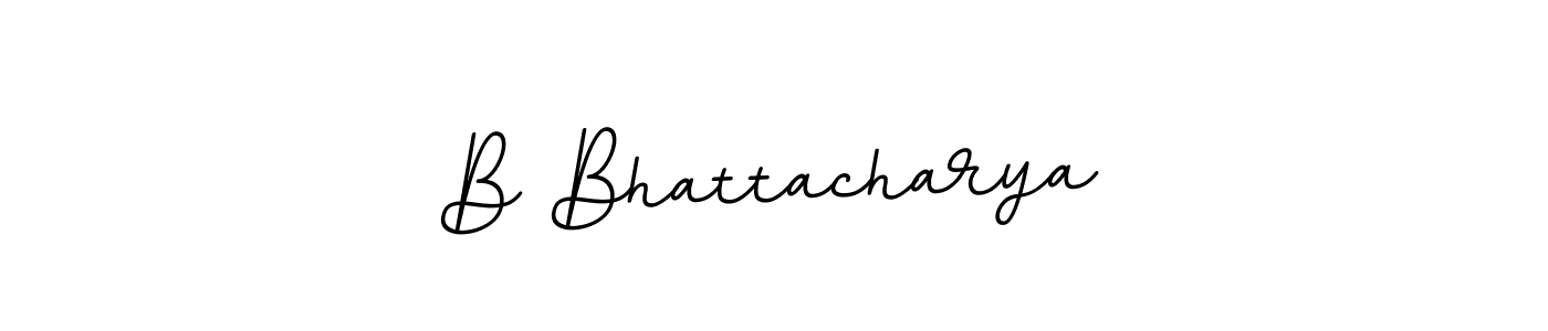 Make a beautiful signature design for name B Bhattacharya. With this signature (BallpointsItalic-DORy9) style, you can create a handwritten signature for free. B Bhattacharya signature style 11 images and pictures png