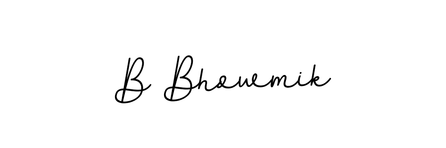 B Bhowmik stylish signature style. Best Handwritten Sign (BallpointsItalic-DORy9) for my name. Handwritten Signature Collection Ideas for my name B Bhowmik. B Bhowmik signature style 11 images and pictures png