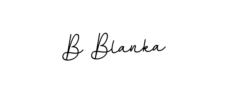 Make a beautiful signature design for name B Blanka. With this signature (BallpointsItalic-DORy9) style, you can create a handwritten signature for free. B Blanka signature style 11 images and pictures png