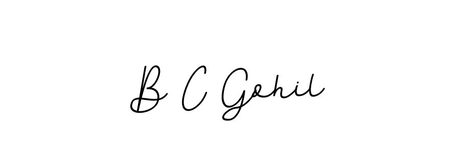 This is the best signature style for the B C Gohil name. Also you like these signature font (BallpointsItalic-DORy9). Mix name signature. B C Gohil signature style 11 images and pictures png