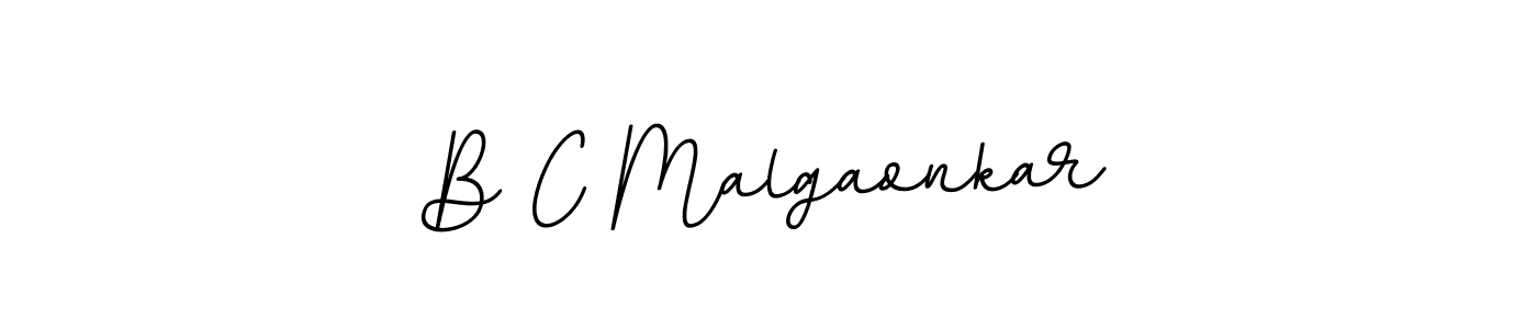 The best way (BallpointsItalic-DORy9) to make a short signature is to pick only two or three words in your name. The name B C Malgaonkar include a total of six letters. For converting this name. B C Malgaonkar signature style 11 images and pictures png