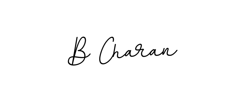 The best way (BallpointsItalic-DORy9) to make a short signature is to pick only two or three words in your name. The name B Charan include a total of six letters. For converting this name. B Charan signature style 11 images and pictures png