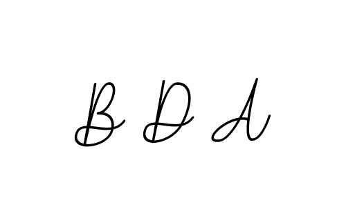 Create a beautiful signature design for name B D A. With this signature (BallpointsItalic-DORy9) fonts, you can make a handwritten signature for free. B D A signature style 11 images and pictures png