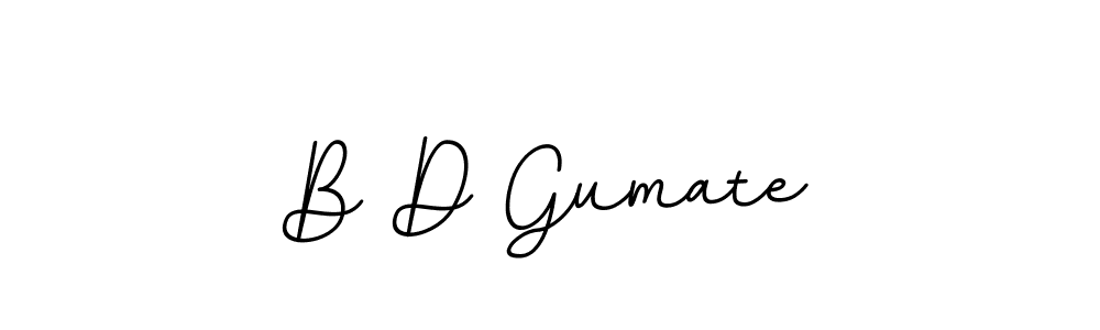 Make a beautiful signature design for name B D Gumate. With this signature (BallpointsItalic-DORy9) style, you can create a handwritten signature for free. B D Gumate signature style 11 images and pictures png