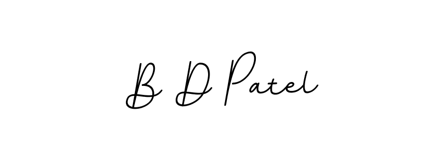 Create a beautiful signature design for name B D Patel. With this signature (BallpointsItalic-DORy9) fonts, you can make a handwritten signature for free. B D Patel signature style 11 images and pictures png